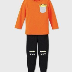 Cat & Jack Monster Pocket Top & Bottom Set